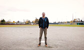 Brent Wesley standing at the ball diamonds. - Photo courtesy Gabrielle Cosco