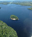 Winoga Island on Abram Lake as it looks today.     Source: Winoga Lodge, Facebook