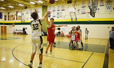 The Sioux North High School Warriors took on the Red Lake Rams on Feb. 7, which saw both girls’ volleyball teams and the senior boys’ basketball team win their matchups. The junior boys basketball team lost a nail biter. - Jesse Bonello / Bulletin Photo