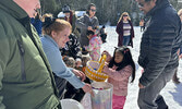 An estimated 300 – 400 people visited the Cozy Cabin on the Cedar Bay lakeshore on March 29 for this year’s Easter Egg Hunt. This was the 9th year the event has been held.    Tim Brody / Bulletin Photo