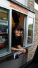 Emma Meekis working at the Sioux Lookout Tim Hortons drive-thru.   Lorna Fiddler / Submitted Photo