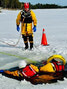 IFNA and Sioux Lookout Fire Services members take part in Ice Rescue training.    Photos courtesy of Sioux Lookout Fire Service