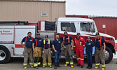 The Lac Seul Fire and Emergency Services department pictured with their new fire truck. - Jesse Bonello / Bulletin Photo