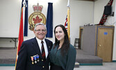 Edwin Switzer Memorial Royal Canadian Legion Branch 78 President Kirk Drew alongside his daughter Giselle Drew Walsh, who was a special guest at the Membership Appreciation Dinner representing the organization Valour in the Presence of the Enemy.   Tim Br