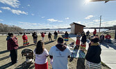 Raising awareness and honouring MMIWG2S were both important aspects of the ceremony held at the Town Beach on Red Dress Day, May 5.     Tim Brody / Bulletin Photo