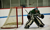 Rylie Wills backstopping between the pipes for the Castleton Spartans during the 2018-19 season. - Pamela Stevens / Submitted Photo