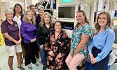 Skip to Committee members along with SLMHC Foundation and SLMHC members pose for a photo with the new hematology analyzer purchased with funds raised at last year’s Skip to Equip Classic event.   Photo courtesy of Sioux Lookout Meno Ya Win Health Centre