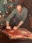 Adam Zarecki stretches a beaver pelt. - Zarecki Family / Submitted Photos