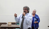 Dick MacKenzie (foreground) and Anne Saltel.   Bulletin File Photo