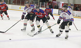 Local police officers and members of the Sioux Lookout Fire Service played for charity with approximately 250 people cheering them on.   Tim Brody / Bulletin Photo