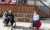 From left: Sofia Espana, along with her mother Wendy Espana and Aunt Cindy Phillips, show their support for Black Lives Matter. - Tim Brody / Bulletin Photo