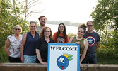 Blueberry Festival Committee members from left: Charron Sippola, Alanna Pizziol-Carroll, Reece Van Breda, Shannon Brody, Blueberry Festival Coordinator Colby Defoort, Laine Helbling, and Mike Redcliffe. Missing from photo are: Angie Bernard, Nancy McCord,