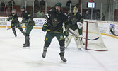 The Sioux Lookout Bombers, wearing special jerseys for the evening, defeated the visiting Red Lake Miners 4-1 on Feb. 24.     Tim Brody / Bulletin Photo