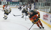 The Sioux Lookout Bombers in action against the visiting Red Lake Miners on Oct. 2 at the Hangar (Sioux Lookout Memorial Arena). The Bombers went on to win the game 5-1. Tim Brody / Bulletin Photo