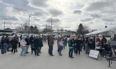 The Sioux Lookout Shrine Club served up hamburgers, hot dogs, and Shrinefries during a Bombers Tailgate BBQ ahead of Game 3.    Tim Brody / Bulletin Photo