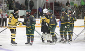  The Red Lake Miners edged the Sioux Lookout Bombers 3-2 to win Game 7 of their first round SIJHL playoff series.   Tim Brody / Bulletin Photo