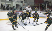 The Sioux Lookout Bombers in action against the visiting Red Lake Miners. The Bombers won the game 8-4. Tim Brody / Bulletin Photo