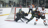 Bombers Goalie Jack Osmond stopped 46 of 48 shots he faced in the Bombers Game 4 victory.    Tim Brody / Bulletin Photo