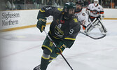 Bombers Forward Connor Burke in action in Game 4.    Tim Brody / Bulletin Photo