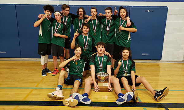 SNHS junior boys’ volleyball team completes perfect season, brings home first ever AA gold medal