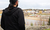Brent Wesley overlooks the town of Sioux Lookout. - Photo courtesy Gabrielle Cosco