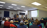 More than 50 residents and Municipal representatives filled the Upper Legion Hall for the public input budget meeting Jan. 9. - Jesse Bonello / Bulletin Photo