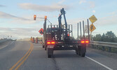 Construction at the Ed Ariano Bypass has forced traffic to one lane, eliciting the need for temporary traffic lights.      Mike Lawrence / Bulletin Photo