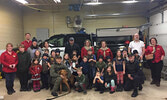 Sioux Lookout Beavers visit the Sioux Lookout OPP detachment. - Nancy McCord / Submitted Photo