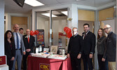 CIBC representatives from across the region joined the Sioux Lookout branch in celebrating 100 years of serving the community. From left: Charlene Everett, General Manager of the Dryden branch; Chris Giulekas, Vice President and Region Head, Northern Cana