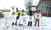 Members of TCRC Div. 654 Sioux Lookout on strike. - Tim Brody / Bulletin Photo