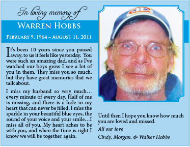 Memories & Celebrations of Life: Warren Hobbs 