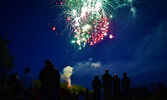 Sioux Lookout residents and visitors to town packed the town beach for this year’s fireworks display, presented by the Sioux Lookout Lions Club. - Jesse Bonello / Bulletin Photo