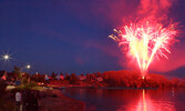 Fireworks light up the night on Canada Day. - Tim Brody / Bulletin Photos