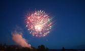 Each year Sioux Lookout residents gather to watch fireworks boom and crackle in the night sky during Canada Day celebrations. - Jesse Bonello / Bulletin Photo