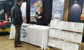 Christine Hoey promoted Sioux Lookout jobs at the Chamber of Commerce booth during the Lakehead University career fair. - Christine Hoey / Submitted Photo