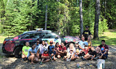 OPP Constable Andrea DeGagne was a special guest at Cedar Bay Day Camp, allowing campers to paint her OPP cruiser, try on handcuffs, and operate some of the cruiser’s horns and sirens. - Jesse Bonello / Bulletin Photo