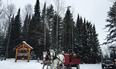 A horse-drawn wagon departs Cedar Bay in 2016. The outdoor recreation complex has been a hub of activity in Sioux Lookout during the COVID-19 pandemic, providing people with an opportunity to get outdoors for some exercise and fresh air, while maintaining