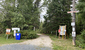 The entrance to the Cedar Bay trail, which remains closed. The trail entrance had previously been tapped off and displayed “DO NOT ENTER” signage.      Tim Brody / Bulletin Photo