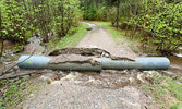Culvert washout on the multi-use trail at Cedar Bay.     Submitted Photo
