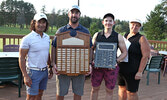 The Sioux Lookout Golf and Curling Club held its club championship this past weekend.  Winners were, from left: Senior Men’s Club Champion Gerson Agustin, Men’s Club Champion Matt Gain, Ladies Club Champion Jenna Poirier, and Senior Ladies Club Champion B