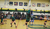 The Sioux North High School Warriors took on the Red Lake Rams on Feb. 7, which saw both girls’ volleyball teams and the senior boys’ basketball team win their matchups. The junior boys basketball team lost a nail biter. - Jesse Bonello / Bulletin Photo