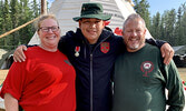 From left: Canadian Ranger Lori Kendall, Daniel Bottle and Warrant Officer Mark Kendall. - Lori Kendall / Submitted Photo