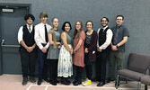 Local Dressember participants from left: Braeden Opina, Andrew Perry, Geneva Otto, Adelaide Meekis, Aubrey Bates, Emma Bates, Evan Kane, and Caleb Bellingham.   Becky Bates / Submitted Photo