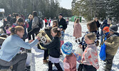 An estimated 300 – 400 people visited the Cozy Cabin on the Cedar Bay lakeshore on March 29 for this year’s Easter Egg Hunt. This was the 9th year the event has been held.    Tim Brody / Bulletin Photo