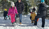 An estimated 300 – 400 people visited the Cozy Cabin on the Cedar Bay lakeshore on March 29 for this year’s Easter Egg Hunt. This was the 9th year the event has been held.    Tim Brody / Bulletin Photo