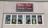Easter themed window display at the Sioux Area Seniors Activity Centre.    Reeti Meenakshi Rohilla / Bulletin Photo