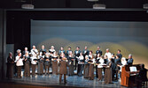 Choir members from various churches and choirs in Sioux Lookout joined the Elmer Iseler Singers on stage during their Sioux-Hudson Entertainment Series performance. - Jesse Bonello / Bulletin Photo