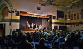 Audience members packed the Queen Elizabeth District High School gymnasium for a performance by the Raine Hamilton String Trio on Nov. 24 last year. - Bulletin File Photo