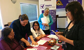 Equay-Wuk gathering participants went through a voting workshop that was put on by Elections Canada. - Darlene Angeconeb / Submitted Photo