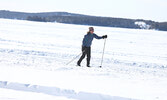 The Nordic Nomads groomed a well-used ski trail alongside the walking path down the lake. - Tim Brody / Bulletin Photo